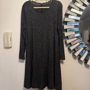 Heathered Black Super Soft A-Line Dress Size L